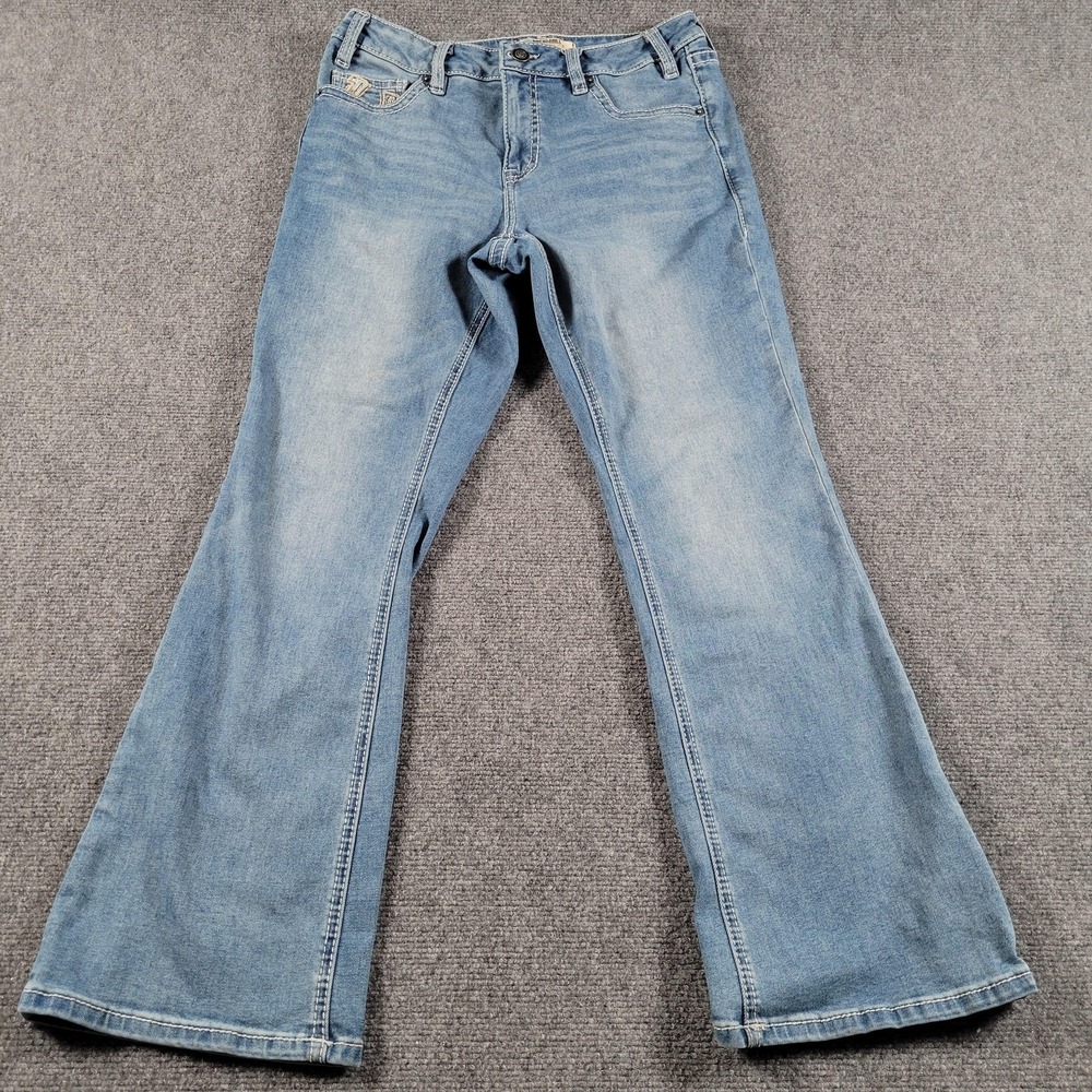 Rock‎ & Roll Denim Jeans Womens 30 Bootcut Light Wash Embroidered Western Style